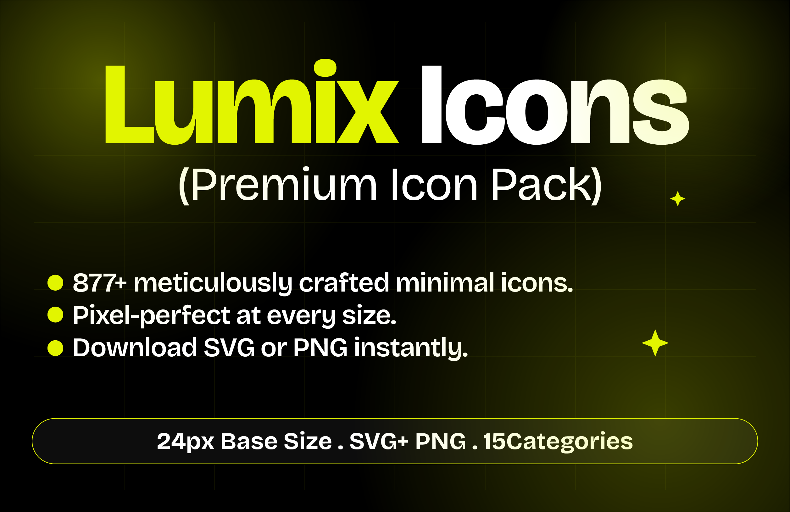 Lumix Icons — 877+ SVG & PNG Icon Bundle